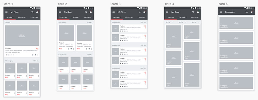 Wireframe mobile example