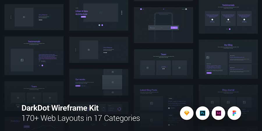 DarkDot Wireframe Kit